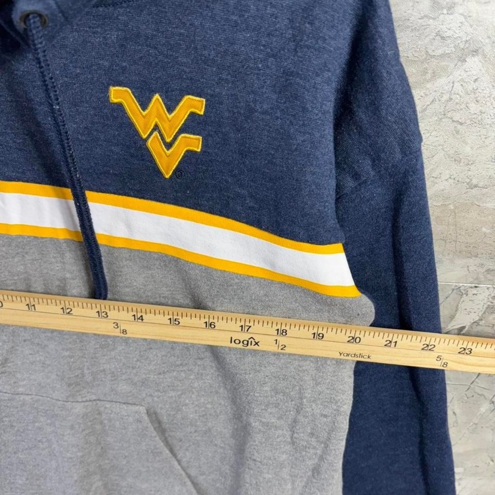 Colosseum West Virginia Mountaineer Blue Gray Hoodie Pullover Women Size M NCAA - Picture 6 of 7